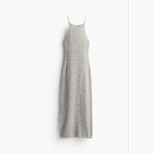 H&M Light Gray Sleeveless Maxi Dress